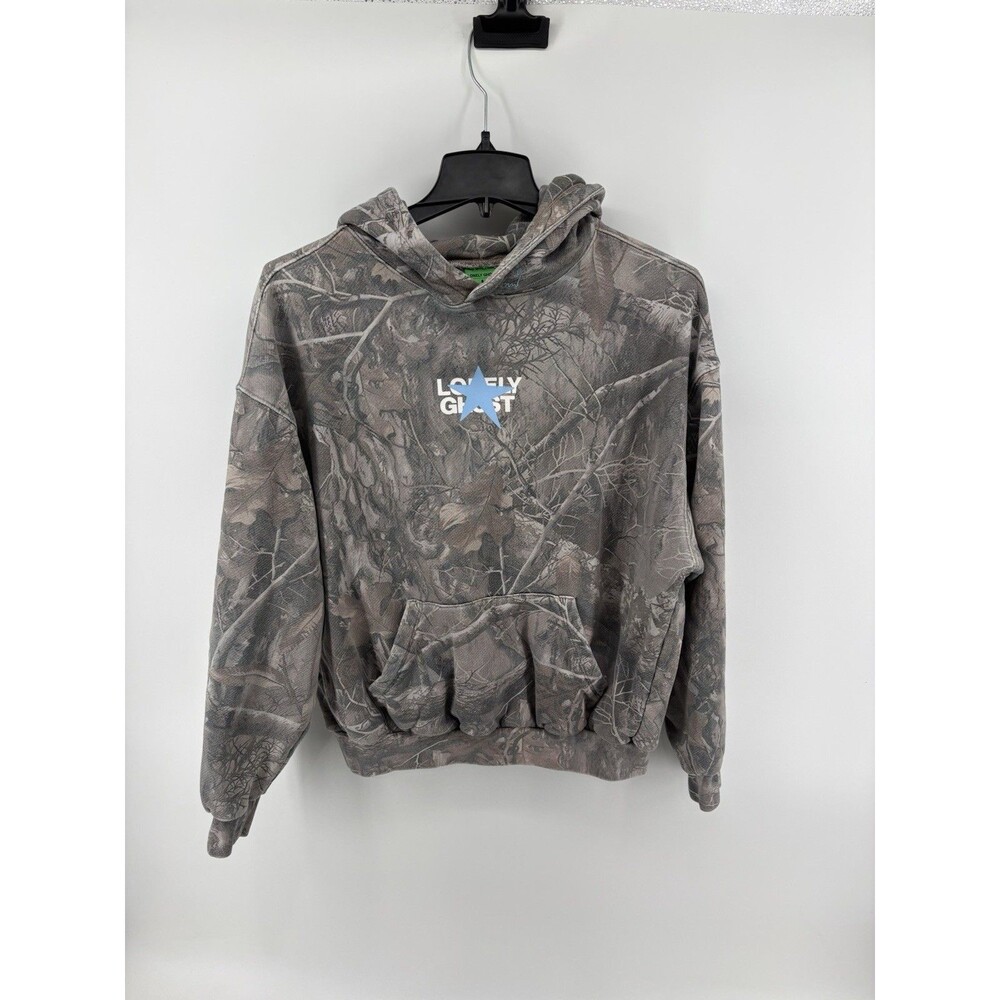 Lonely Ghost Lone Star Camo Hoodie Pullover Sweatshirt Blue Star Large